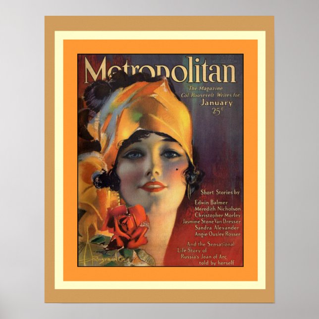 Póster Poster de portada de la revista Metropolitan 1920s (Frente)