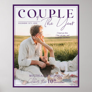 Póster Poster de portada fotográfica de Pareja de Año Vio