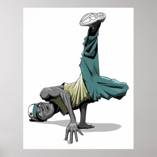 Póster poster de pose de baile de interrupción