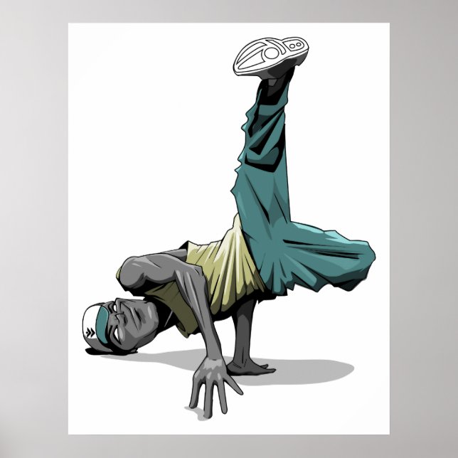 Póster poster de pose de baile de interrupción (Frente)