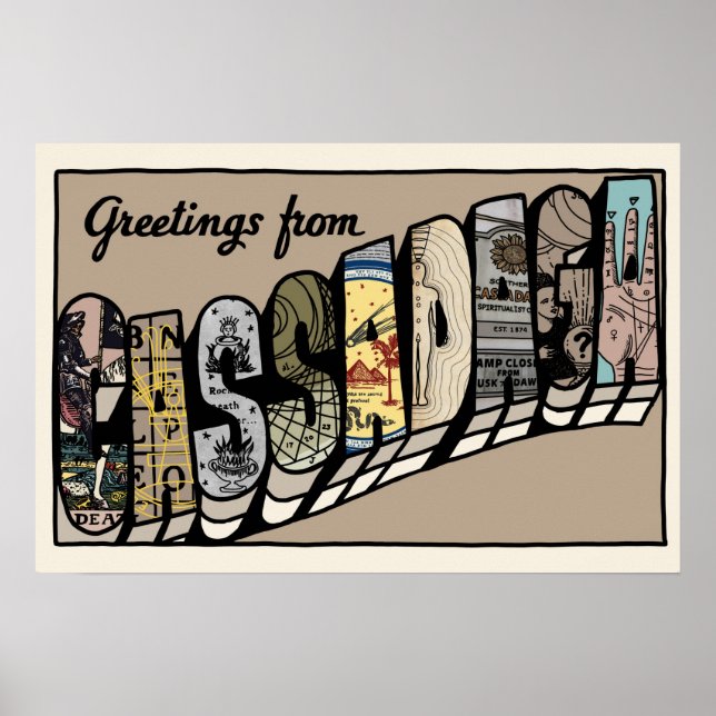 Póster Poster de postales de Cassadaga (Frente)