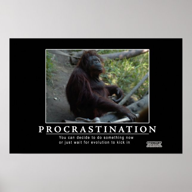 Póster poster de postergación (Frente)