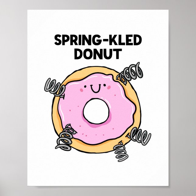 Póster Poster de postre de Donut de primavera (Frente)