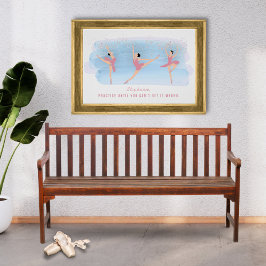 Póster Poster de práctica de ballet personalizado colorid