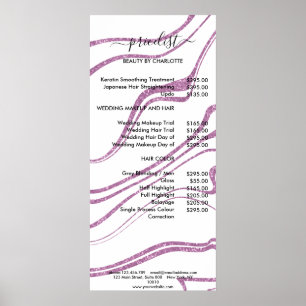 Póster Poster de Precios al Estilo de Mármol Moderno