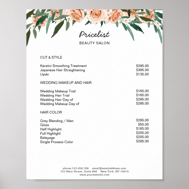 Póster Poster de Preishear Floral Moderno (Frente)