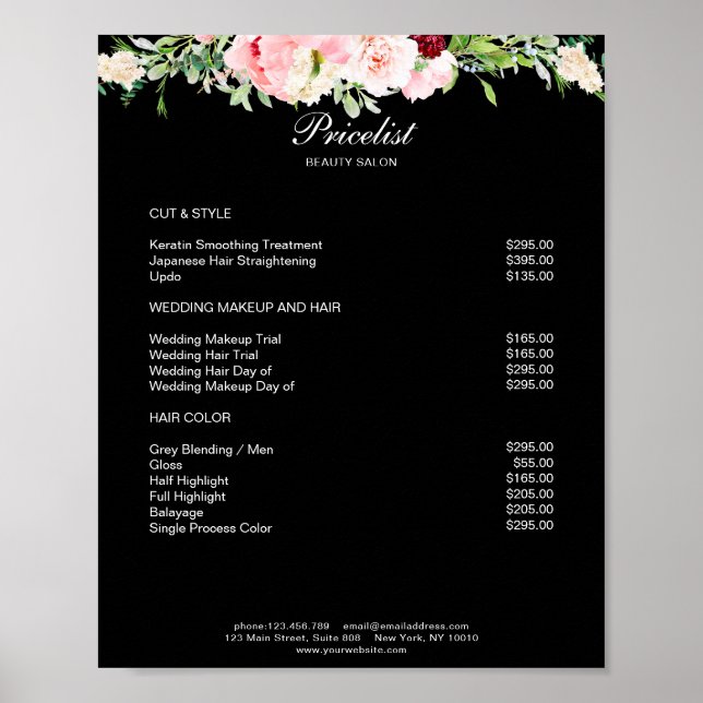 Póster Poster de Preishear Floral Moderno (Frente)