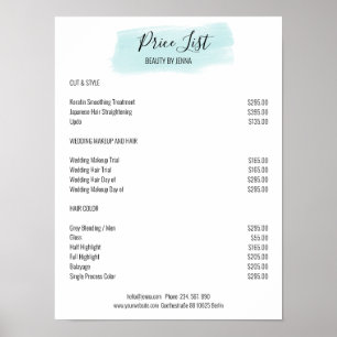 Póster Poster de PreisListen White Blue sencillo