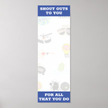 Poster de premio de pegatinas de reconocimiento