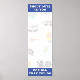 Póster Poster de premio de pegatinas de reconocimiento