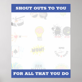 Póster Poster de premio de pegatinas de reconocimiento