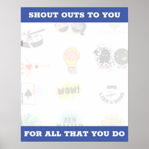 Póster Poster de premio de pegatinas de reconocimiento