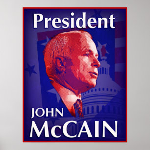 Póster Poster de presidente John McCain