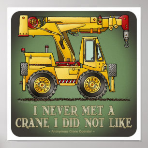 Póster Poster de presupuesto de Crane Truck Operator