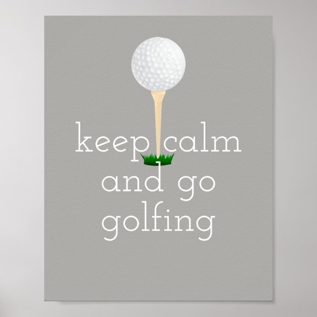 Póster poster de presupuesto de golf para golfistas grise (Frente)