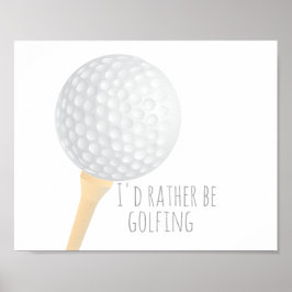Póster poster de presupuesto de golf para golfistas grise