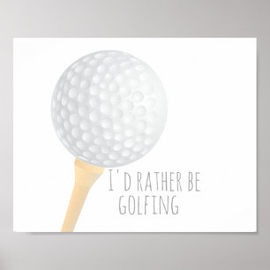 Póster poster de presupuesto de golf para golfistas grise