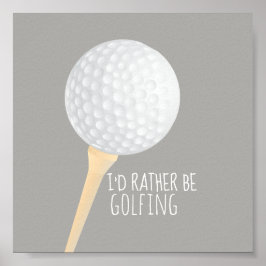 Póster poster de presupuesto de golf para golfistas grise