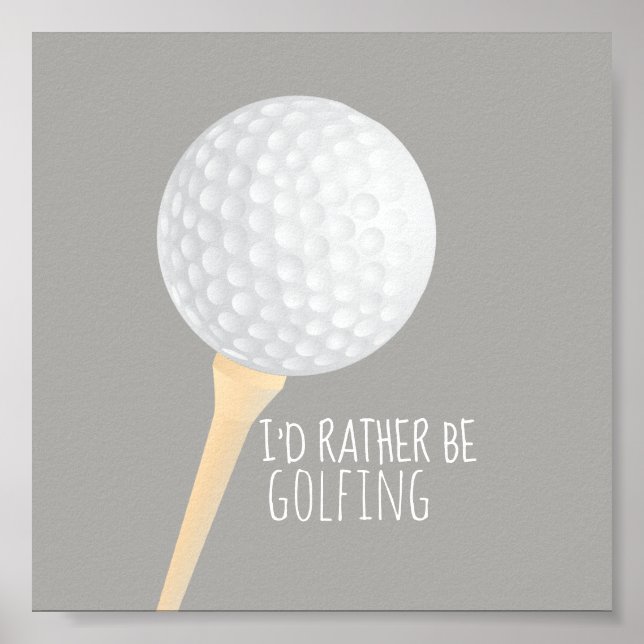 Póster poster de presupuesto de golf para golfistas grise (Frente)