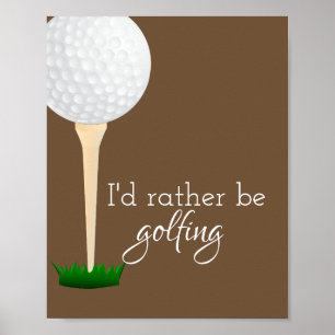 Póster poster de presupuesto de golf para los golfistas d