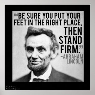 Póster Poster de presupuesto de Lincoln y "Stand Firm"