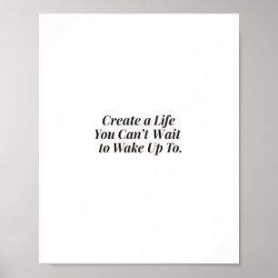 Póster Poster de presupuesto de Sunrise inspirador -"Crea