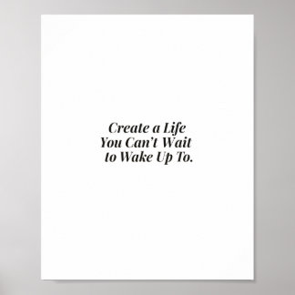 Póster Poster de presupuesto de Sunrise inspirador -"Crea
