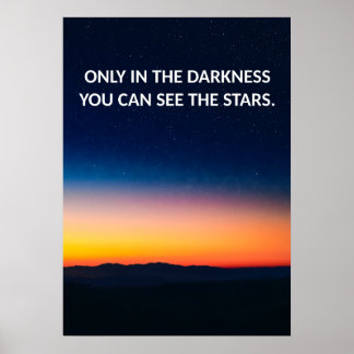 Póster Poster de presupuesto de Sunset inspirador