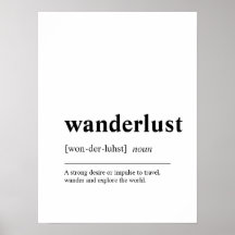 Poster de presupuesto de viaje de Wanderlust