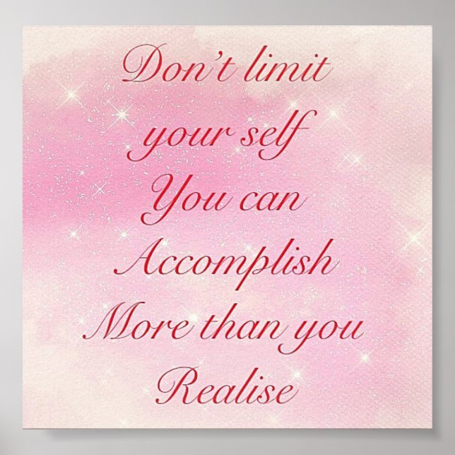 Póster poster de presupuesto inspirador de bonito (Frente)