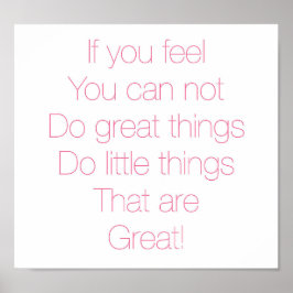 Póster poster de presupuesto inspirador de bonito