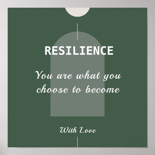 Póster Poster de presupuesto motivacional (Frente)