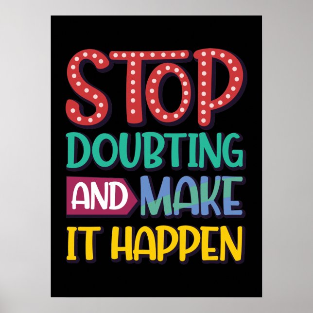 Póster Poster de presupuesto motivacional (Frente)