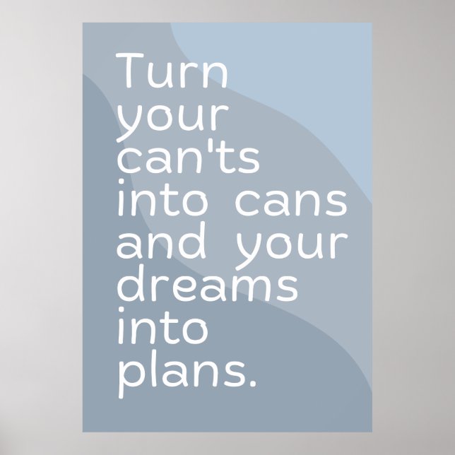 Póster Poster de presupuesto motivacional (Frente)