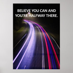 Póster Poster de presupuesto motivacional de mentalidad p