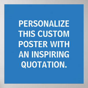 Póster Poster de presupuesto personalizado, inspirador, a
