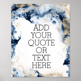 Póster Poster de presupuesto personalizado pintado de oro