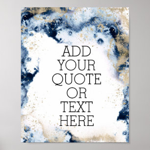 Póster Poster de presupuesto personalizado pintado de oro