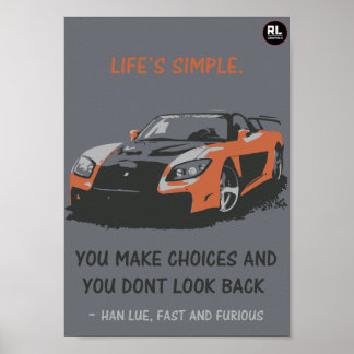 Póster Poster de presupuesto rápido y curioso