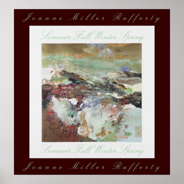 Póster Poster de primavera de invierno en otoño de verano (Frente)