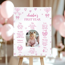 Póster Poster de primer año de fotos de primer año