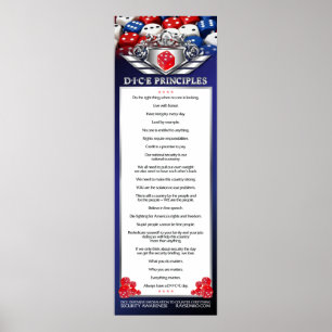 Póster poster de principios DICE de 12 "x36"