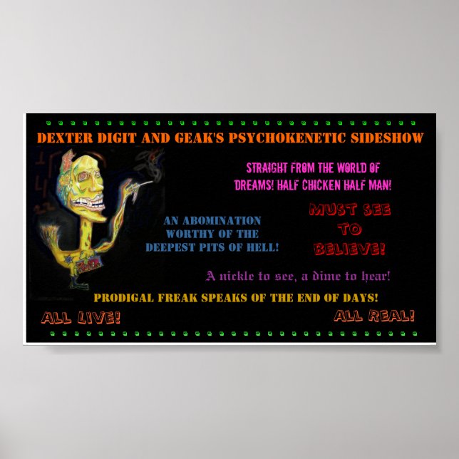 Póster Poster de Prodigal Freak Sideshow (Frente)