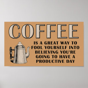 Póster Poster de productividad del café