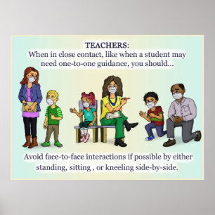 Póster Poster de profesores de Coronavirus