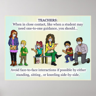 Póster Poster de profesores de Coronavirus