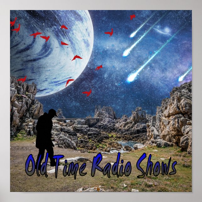 Póster Poster de programa de radio de tiempo antiguo (Frente)