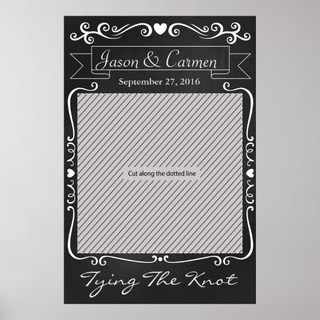 Póster Poster de Prop Boda de Chalkboard para Photo Booth (Frente)