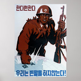 Póster Poster de propaganda de Corea del Norte - ya basta