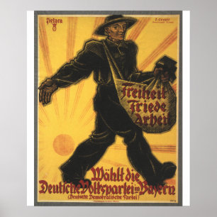 Póster Poster de propaganda de la libertad